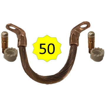 Rail Bond de boleto em cordoalha de aço recozido e cobreado