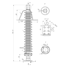 PARA-RAIOS POLIMÉRICO ZNO 120KV